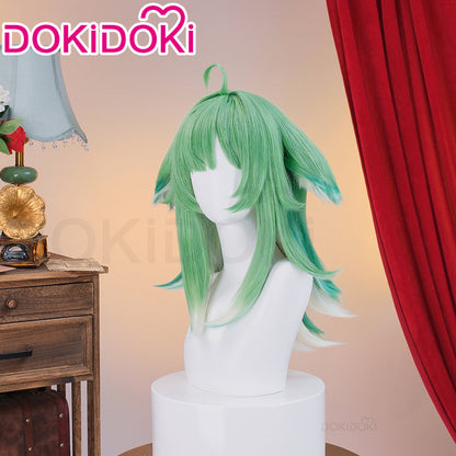【Ready For Ship】DokiDoki Game Honkai: Star Rail Cosplay Huo Huo Wig Long Straight Green Gradient Hair Huohuo