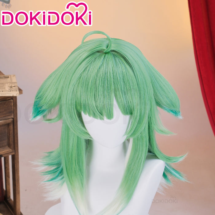 【Ready For Ship】DokiDoki Game Honkai: Star Rail Cosplay Huo Huo Wig Long Straight Green Gradient Hair Huohuo