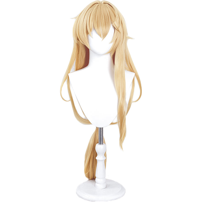 【Ready For Ship】DokiDoki Game Honkai: Star Rail Cosplay LuoCha Wig Long Straight Flaxen Necklace