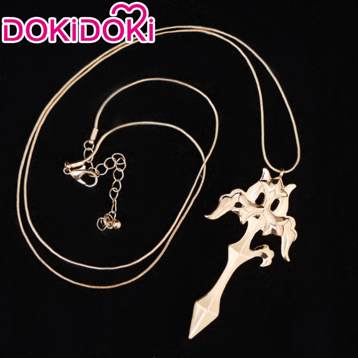 【Ready For Ship】DokiDoki Game Honkai: Star Rail Cosplay LuoCha Wig Long Straight Flaxen Necklace