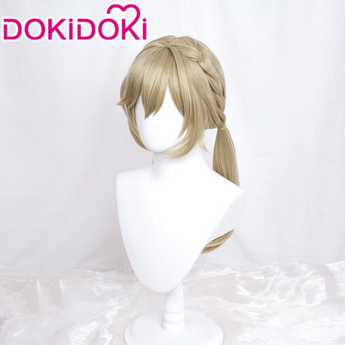 【Ready For Ship】DokiDoki Game Honkai: Star Rail Cosplay Qing Que Wig Long Straight Flaxen Hair / Hair Accessories Qingque