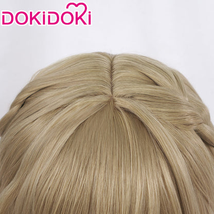 【Ready For Ship】DokiDoki Game Honkai: Star Rail Cosplay Qing Que Wig Long Straight Flaxen Hair / Hair Accessories Qingque
