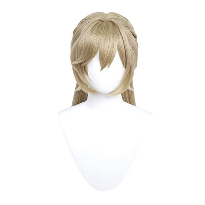 【Ready For Ship】DokiDoki Game Honkai: Star Rail Cosplay Qing Que Wig Long Straight Flaxen Hair / Hair Accessories Qingque