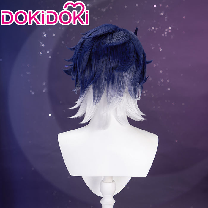 【Ready For Ship】DokiDoki Game Honkai: Star Rail Cosplay Sampo Koski Cosplay Wig Short Straight White Blue