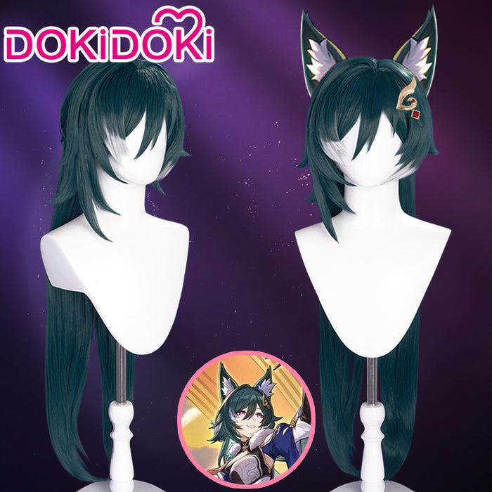 【Ready For Ship】DokiDoki Game Honkai: Star Rail Cosplay Yukong Wig Long Straight Green Yu Kong