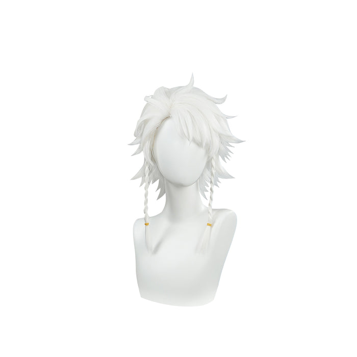 【Ready For Ship】DokiDoki Game Identity V  Hidden Truth - Pure White Prophet Cosplay Seer Eli Clark Wig Short White Hair idv