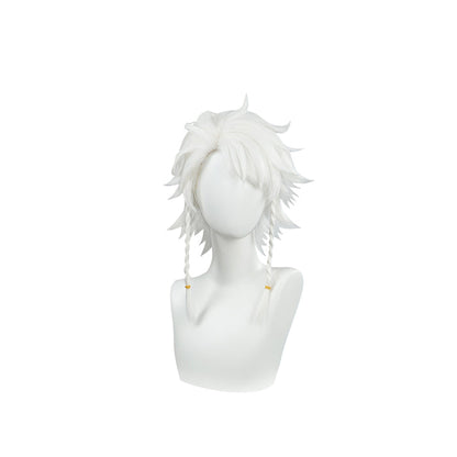 【Ready For Ship】DokiDoki Game Identity V  Hidden Truth - Pure White Prophet Cosplay Seer Eli Clark Wig Short White Hair idv