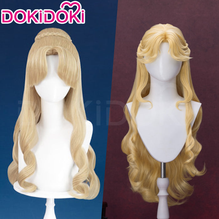 【Ready For Ship】Dokidoki Game Lord of the Mysteries Cosplay Audrey Hall Wig Long Curly Yellow Wig