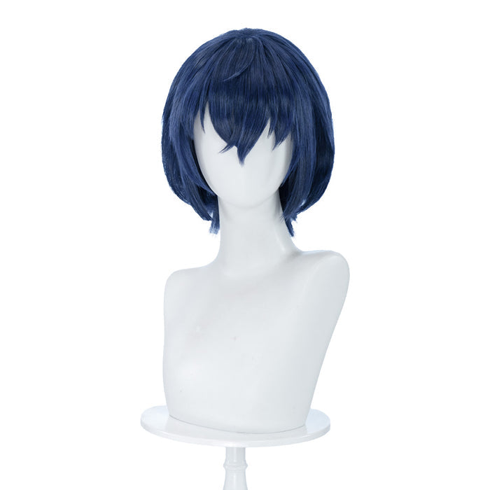 【Ready For Ship】Dokidoki Game Metaphor: ReFantazio Cosplay Main Character Wig Short Straight Blue Hair