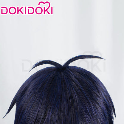 【Ready For Ship】DokiDoki Game Touken Ranbu Cosplay Mikazuki Munechika Wig Short Blue Black Hair