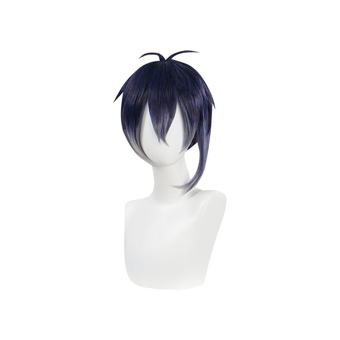 【Ready For Ship】DokiDoki Game Touken Ranbu Cosplay Mikazuki Munechika Wig Short Blue Black Hair