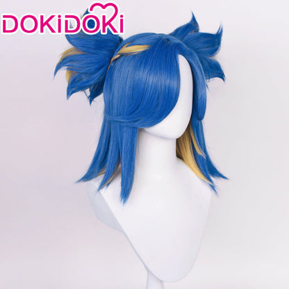 【Ready For Ship】DokiDoki Game Valorant Cosplay Neon Cosplay Wig Blue Yellow