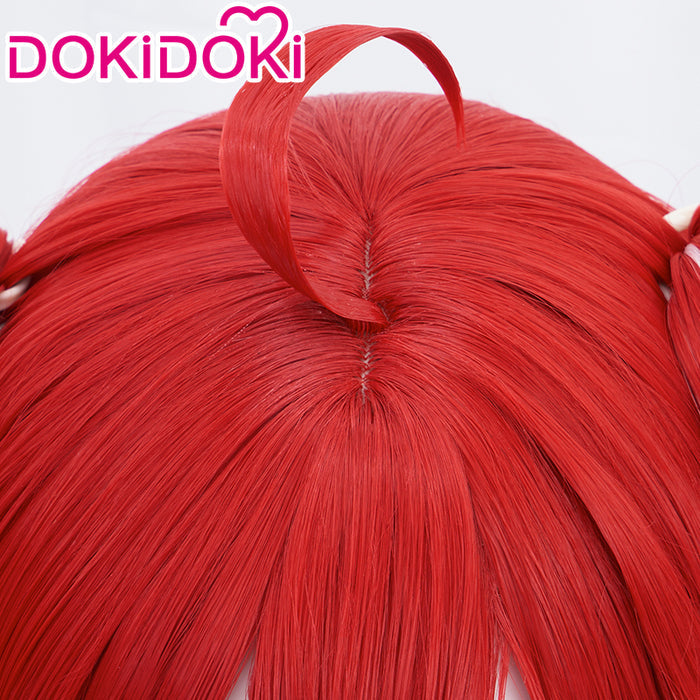 【Ready For Ship】DokiDoki Project DIVA 2nd Cosplay Wig Long Curly Red Pink