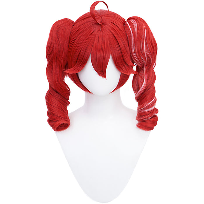 【Ready For Ship】DokiDoki Project DIVA 2nd Cosplay Wig Long Curly Red Pink