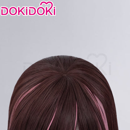 【Ready For Ship】DokiDoki Vtuber Kizuna AI Cosplay Wig Long Straight Brown Pink Hair