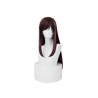 【Ready For Ship】DokiDoki Vtuber Kizuna AI Cosplay Wig Long Straight Brown Pink Hair