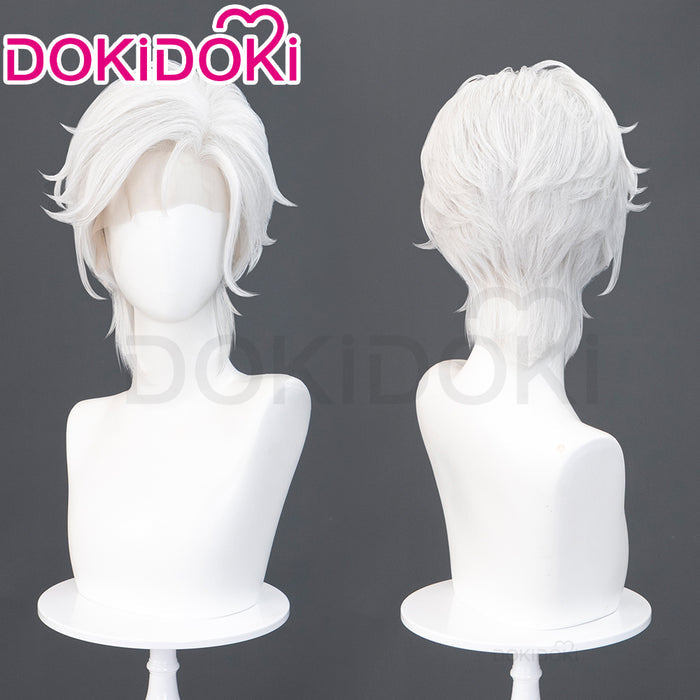 【Ready For Ship】【Front Lace】DokiDoki Game Far Beyond the World Cosplay Xia Xiaoyin Wig Short White xiaxiaoyin
