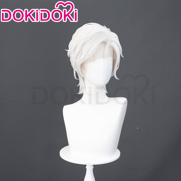 【Ready For Ship】【Front Lace】DokiDoki Game Far Beyond the World Cosplay Xia Xiaoyin Wig Short White xiaxiaoyin