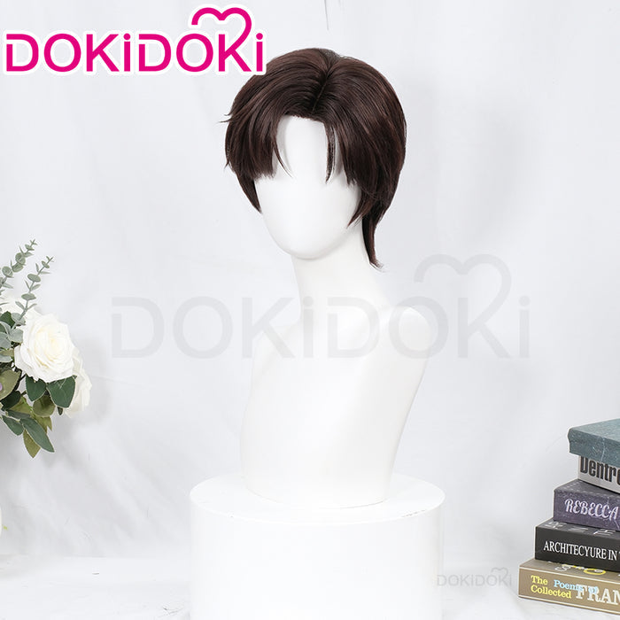 【Ready For Ship】【Front Lace】DokiDoki Game Light and Night Cosplay Evan Wig Short Straight Brown Hair