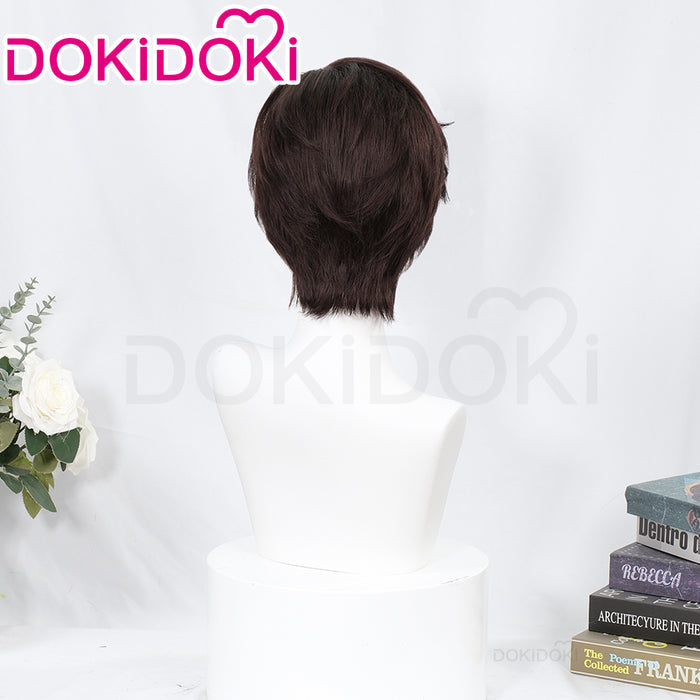 【Ready For Ship】【Front Lace】DokiDoki Game Light and Night Cosplay Evan Wig Short Straight Brown Hair