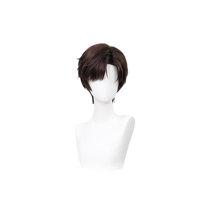 【Ready For Ship】【Front Lace】DokiDoki Game Light and Night Cosplay Evan Wig Short Straight Brown Hair