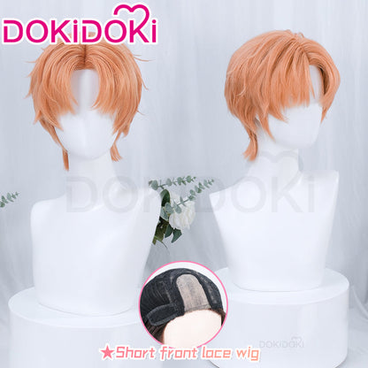 【Ready For Ship】【Front Lace】DokiDoki Game Light and Night Cosplay Jesse Wig Short Straight Orange Hair Xia Mingxing