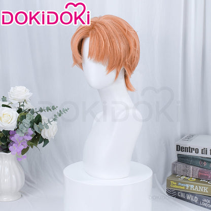 【Ready For Ship】【Front Lace】DokiDoki Game Light and Night Cosplay Jesse Wig Short Straight Orange Hair Xia Mingxing