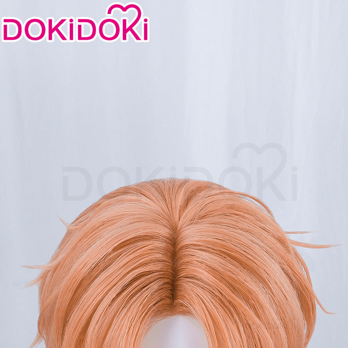【Ready For Ship】【Front Lace】DokiDoki Game Light and Night Cosplay Jesse Wig Short Straight Orange Hair Xia Mingxing