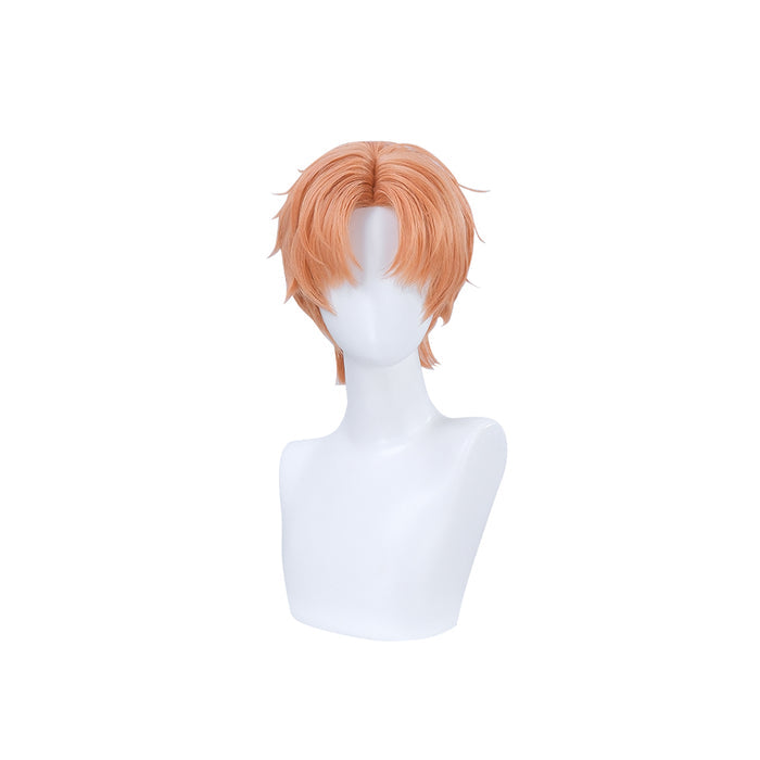 【Ready For Ship】【Front Lace】DokiDoki Game Light and Night Cosplay Jesse Wig Short Straight Orange Hair Xia Mingxing