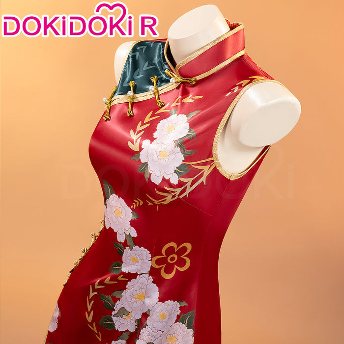 【Ready For Ship】【Last Batch】DokiDoki-R Anime Cosplay Costume Red Cheongsam
