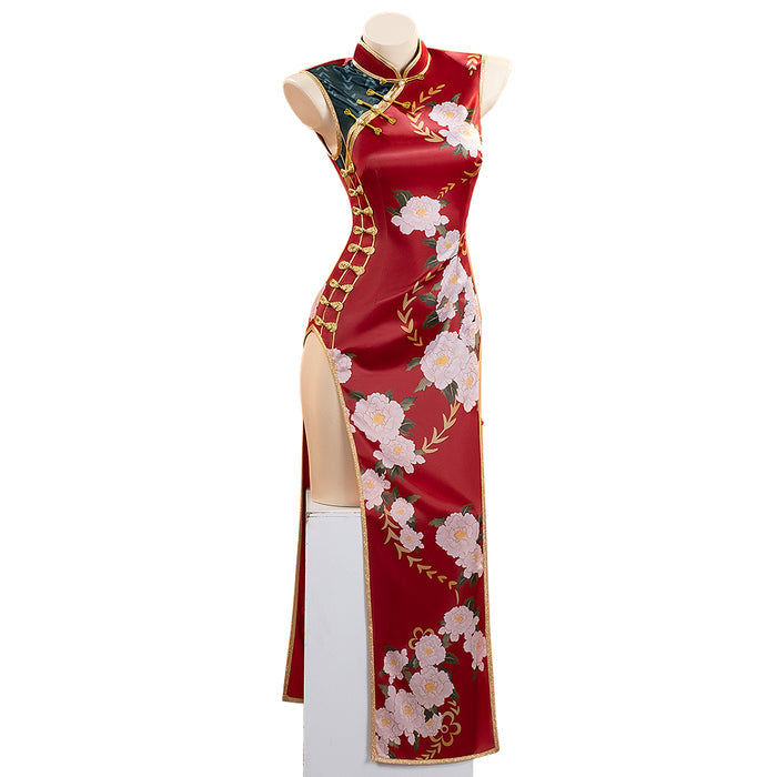 【Ready For Ship】【Last Batch】DokiDoki-R Anime Cosplay Costume Red Cheongsam