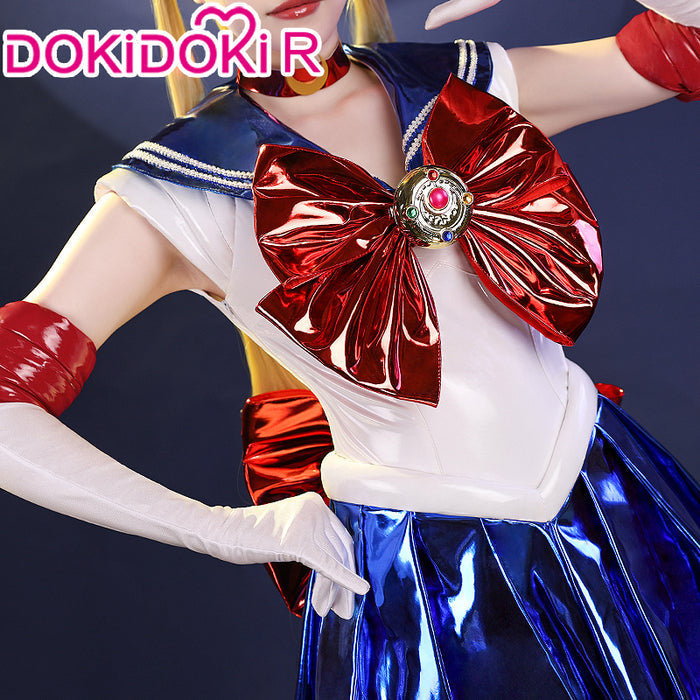 【Ready For Ship】【Last Batch】DokiDoki-R Anime Cosplay Costume White Blue Dress