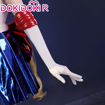 【Ready For Ship】【Last Batch】DokiDoki-R Anime Cosplay Costume White Blue Dress