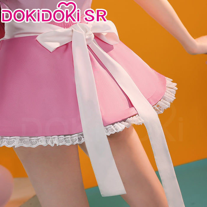 【Ready For Ship】【Last Batch】DokiDoki-SR Anime Cosplay Pink/Blue Costume Waitress Dress / Shoes