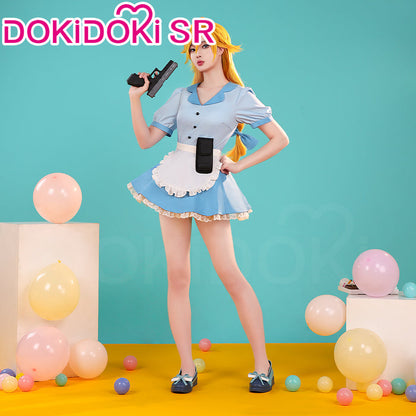 【Ready For Ship】【Last Batch】DokiDoki-SR Anime Cosplay Pink/Blue Costume Waitress Dress / Shoes