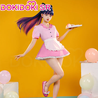 【Ready For Ship】【Last Batch】DokiDoki-SR Anime Cosplay Pink/Blue Costume Waitress Dress / Shoes