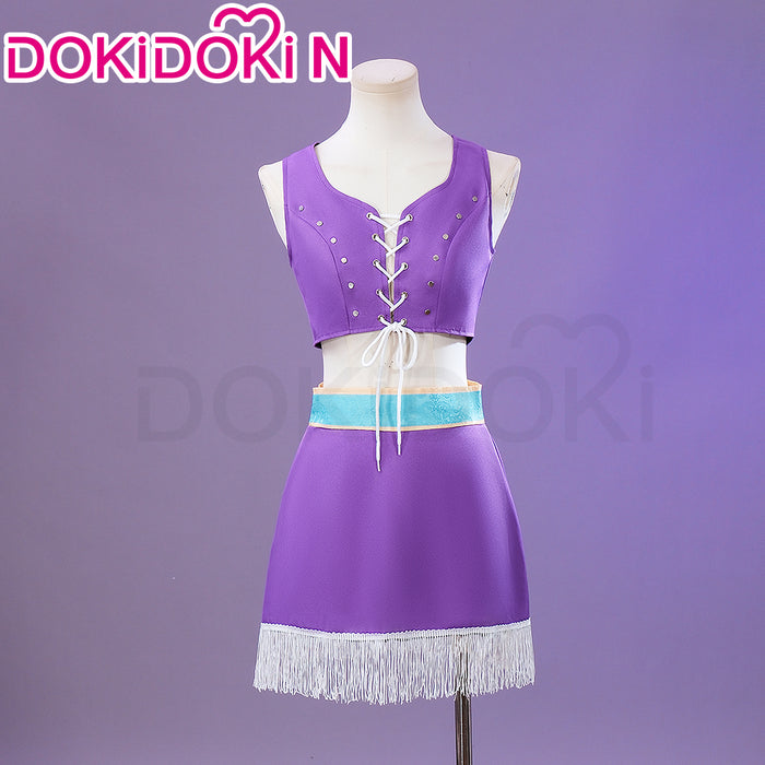 【Ready For Ship】【Last Batch】【Size XS-3XL】DokiDoki-N Anime Cosplay Costume White Coat Purple Dress