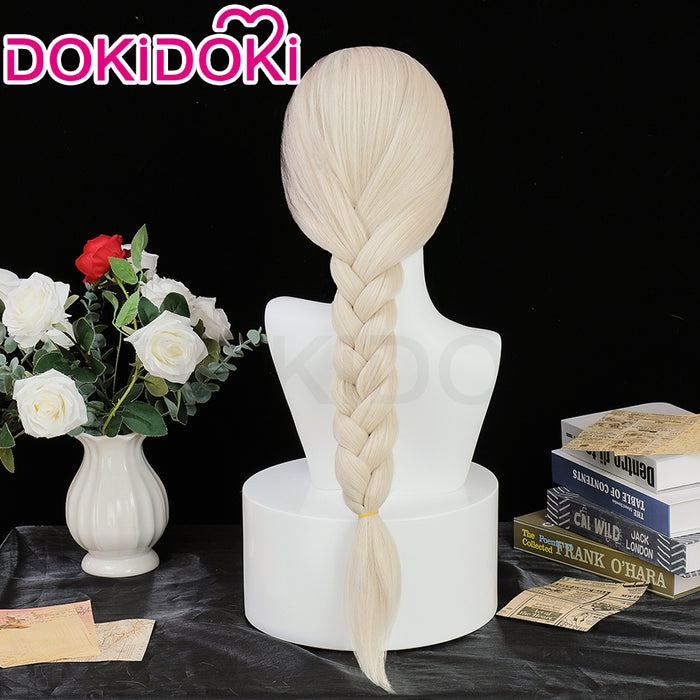 【Ready For Ship】【Normal Ver.】DokiDoki Anime Gokurakugai Cosplay Tao Wig Long Straight White Gradient Hair