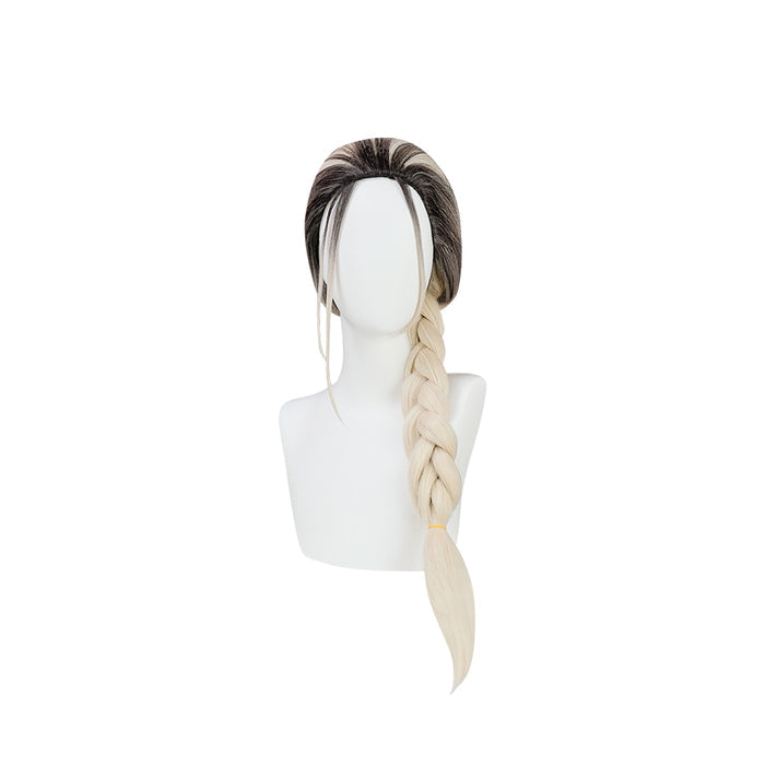 【Ready For Ship】【Normal Ver.】DokiDoki Anime Gokurakugai Cosplay Tao Wig Long Straight White Gradient Hair