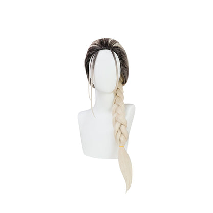 【Ready For Ship】【Normal Ver.】DokiDoki Anime Gokurakugai Cosplay Tao Wig Long Straight White Gradient Hair
