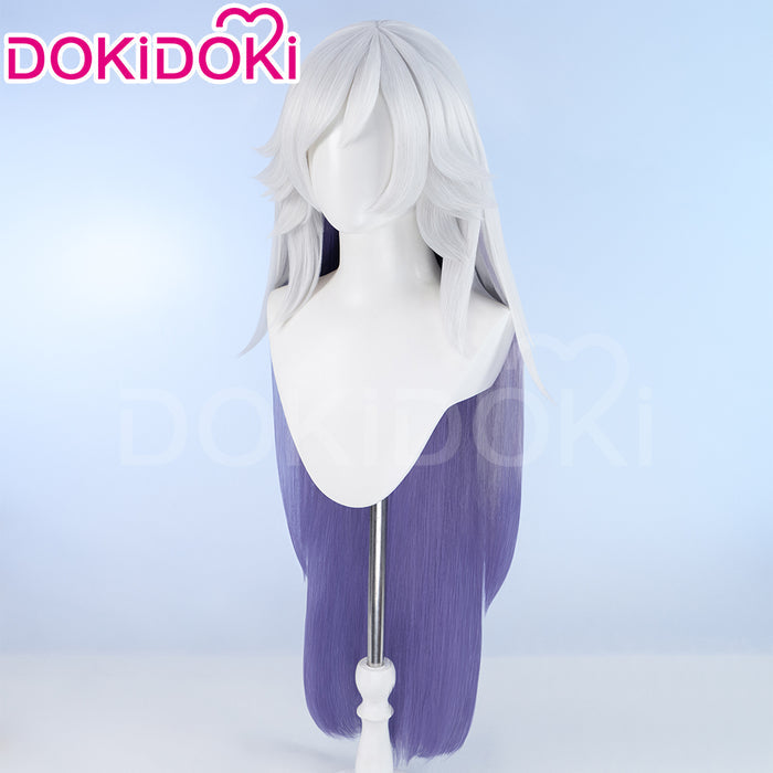【Ready For Ship】【Pre Crimped】DokiDoki Anime Hell Hotel Cosplay Wig Long Straight White Purple Hair