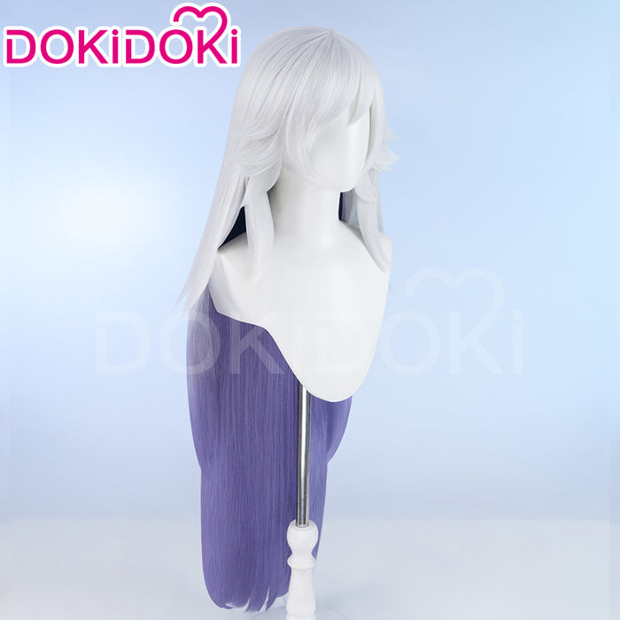 【Ready For Ship】【Pre Crimped】DokiDoki Anime Hell Hotel Cosplay Wig Long Straight White Purple Hair