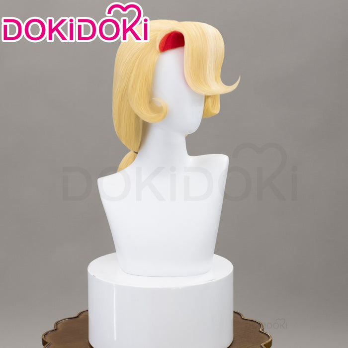 【Ready For Ship】【Pre Crimped】DokiDoki Anime Hell Hotel Cosplay Wig Long Straight Yellow Red Hair