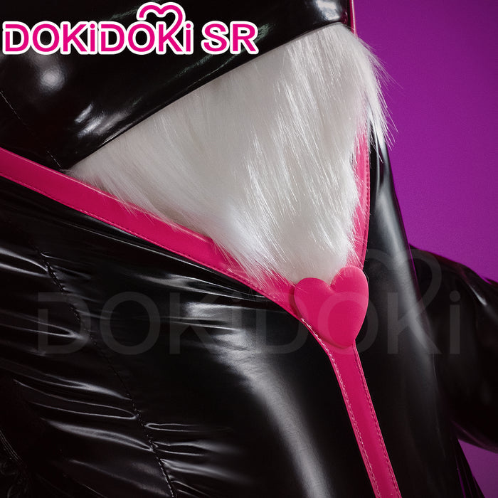 【Ready For Ship】【Size S-3XL】DokiDoki-SR Anime Hell Hotel Cosplay Costume Black Leather Bodysuit Sexy Halloween