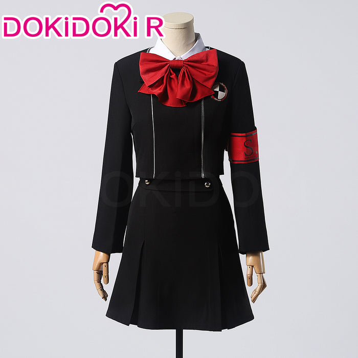 【Ready For Ship】【Size XS-XL】DokiDoki-R Game Cosplay Costume Black Coat White Shirt Women