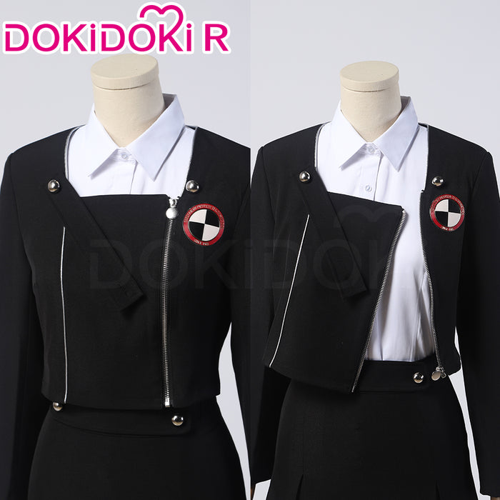 【Ready For Ship】【Size XS-XL】DokiDoki-R Game Cosplay Costume Black Coat White Shirt Women