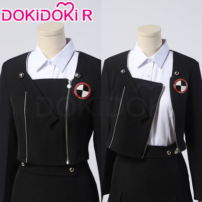 【Ready For Ship】【Size XS-XL】DokiDoki-R Game Cosplay Costume Black Coat White Shirt Women