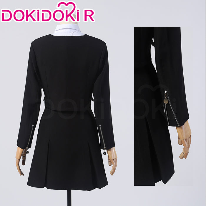 【Ready For Ship】【Size XS-XL】DokiDoki-R Game Cosplay Costume Black Coat White Shirt Women