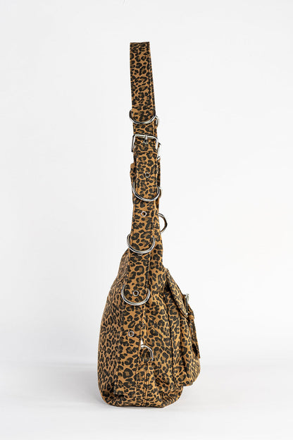 Canvas D-Ring Grommet Hobo Bag