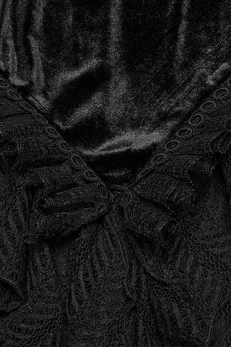 Calypso Ruffled Velvet Mermaid Maxi Skirt